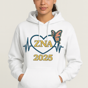 Zeta Nu Alpha White hoodie