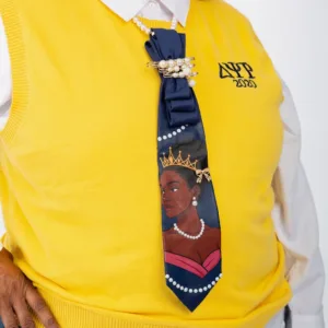 ΔΨΡ Golden Yellow Knit Sweater Vest- Embroidered